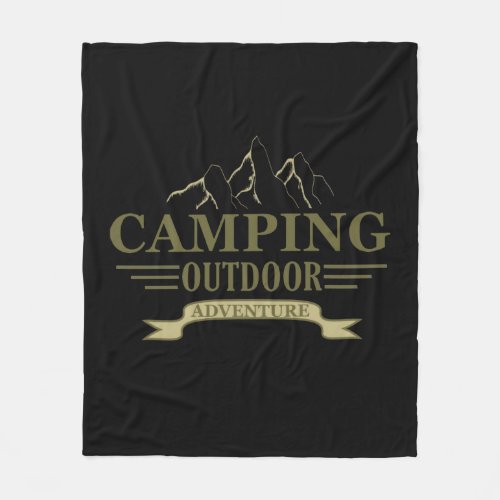 camping adventure fleece blanket