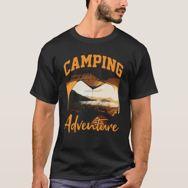 Camping Adventure Inspirational Amusing Camping Qu T-Shirt (Front)