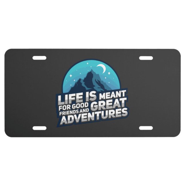 Camping Adventure License Plate (Front)