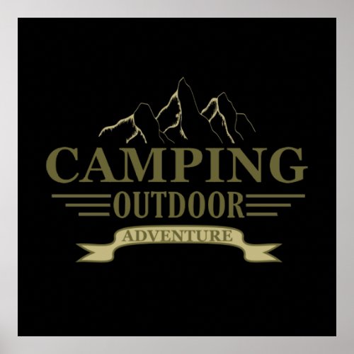 camping adventure poster