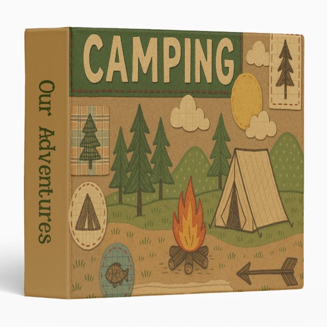 Camping Adventure Scrapbook Binder (Front/Spine)