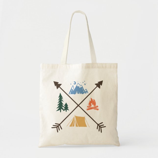 Camping Adventure Tote Bag (Front)