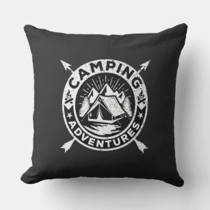 Camping Adventures comfortable clothes for travels Throw Pillow