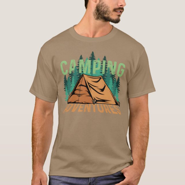 Camping Adventures Nature Person Gift friends T-Shirt (Front)