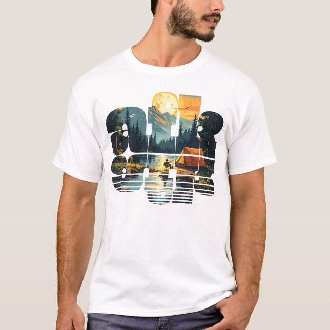 Camping afk Mens T-Shirt (Front)