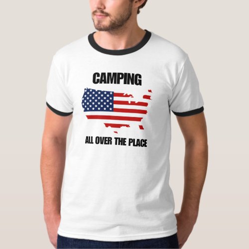 Camping all over the place T_Shirt