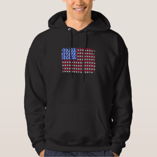 Camping American Flag Rv Camper Patriotic Summer Hoodie