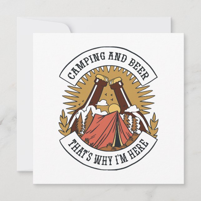 Camping and Beer Invitation (Front)
