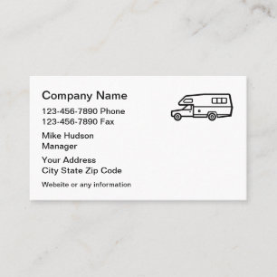 Camping And Compers Business Card