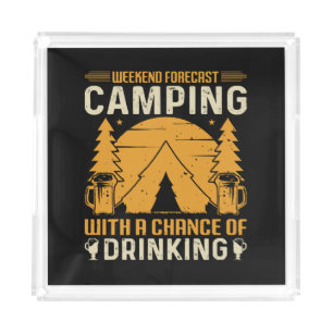 Camping and drinking acrylic tray
