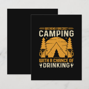Camping and drinking enclosure card
