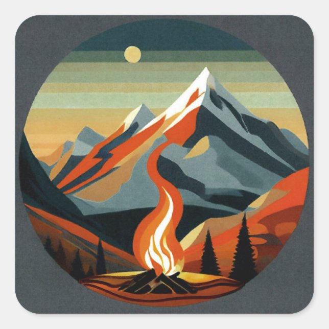 Camping and hiking Sticker (Front)