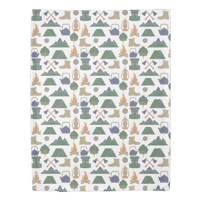 Camping and Outdoor Gear Campers Patterned Duvet Cover (Front)