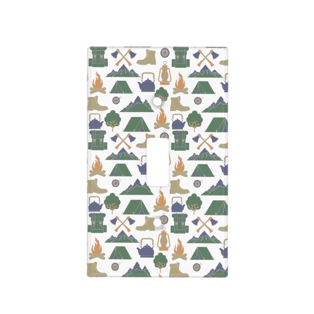 Camping and Outdoor Gear Campers Patterned Light Switch Cover (Front)