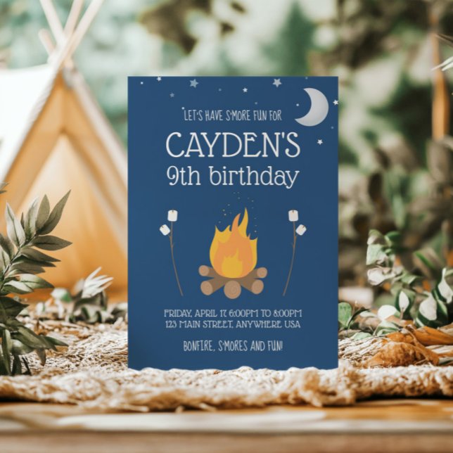 Camping and S'mores Birthday Invite (Creator Uploaded)