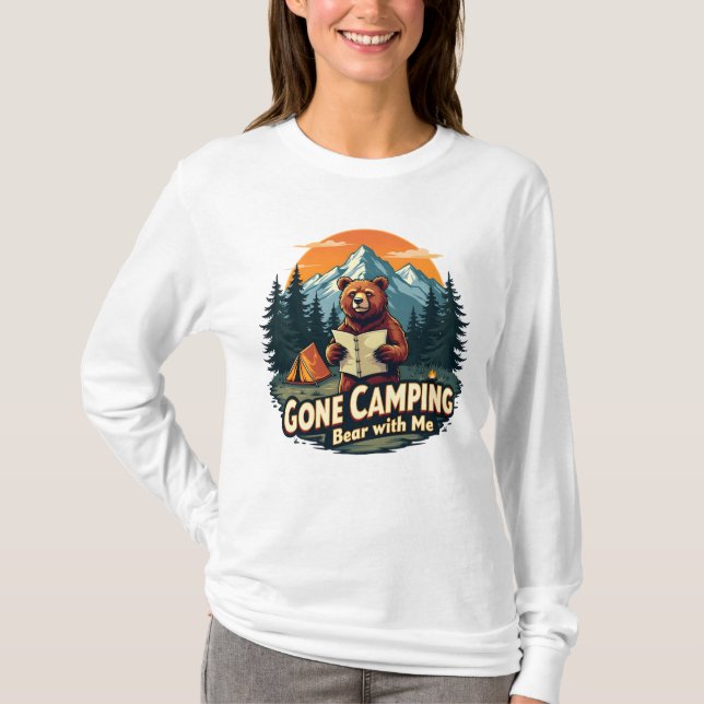 Camping Animal Funny T-shirt (Front)