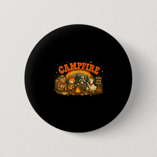Camping animals campfire camper adventure outdoor button