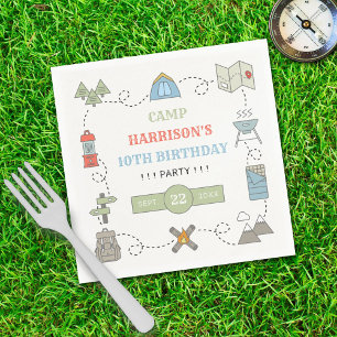 Camping Any Age Birthday Party Napkins