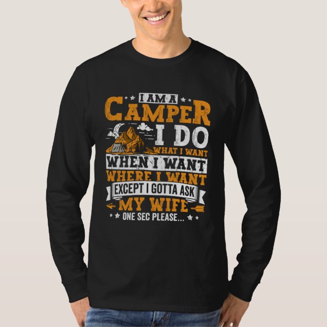 Camping Apparel Camper Outdoor Travel for Men  1 T-Shirt (Front)