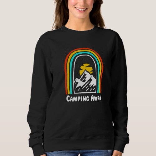 Camping Away Summer Camper Tropical Camp Trip Hiki Sweatshirt