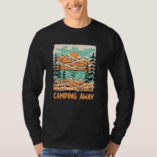 Camping Away Summer Camper Tropical Camp Trip Hiki T_Shirt
