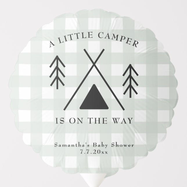 Camping baby shower balloon (Front)