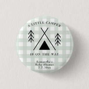 Camping baby shower button