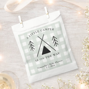 Camping baby shower favor bag