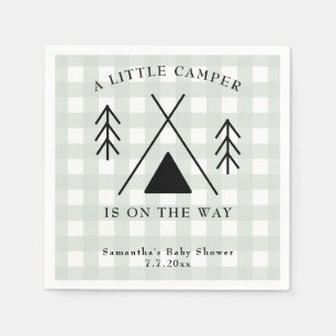 Camping baby shower napkins