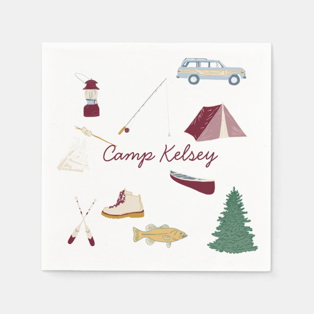 Camping Bachelorette   Napkins (Front)