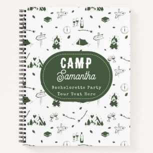 Camping Bachelorette Party Bach Weekend Notebook