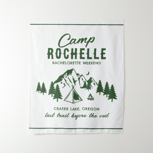 Camping Bachelorette Party Backdrop Tapestry