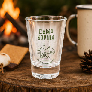 Camping Bachelorette Party Custom Shot Glass