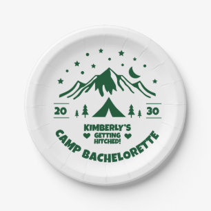 Camping Bachelorette Party Paper Plates