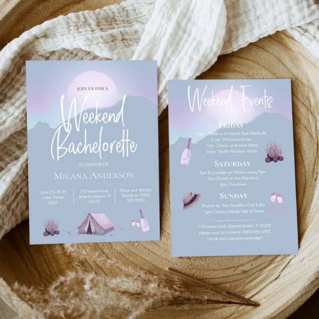 Camping Bachelorette Party Weekend Invitation (Creator Uploaded)
