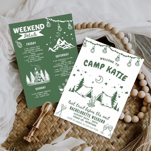Camping Bachelorette Weekend Invitation (Creator Uploaded)