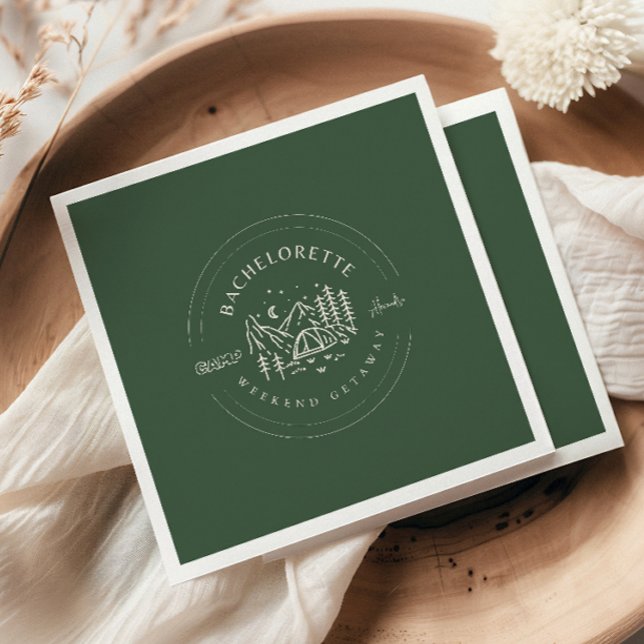 Camping Bachelorette Weekend Napkins (Creator Uploaded)