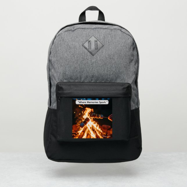 Camping Backpack – Night Campfire Marshmallow  (Front)