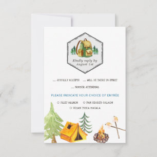 Camping Badges & Icons RSVP w/Meal Choice Card