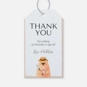 Camping Bear Baby Shower Thank You Tag