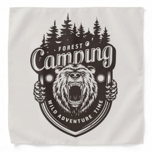 Camping Bear Bandana