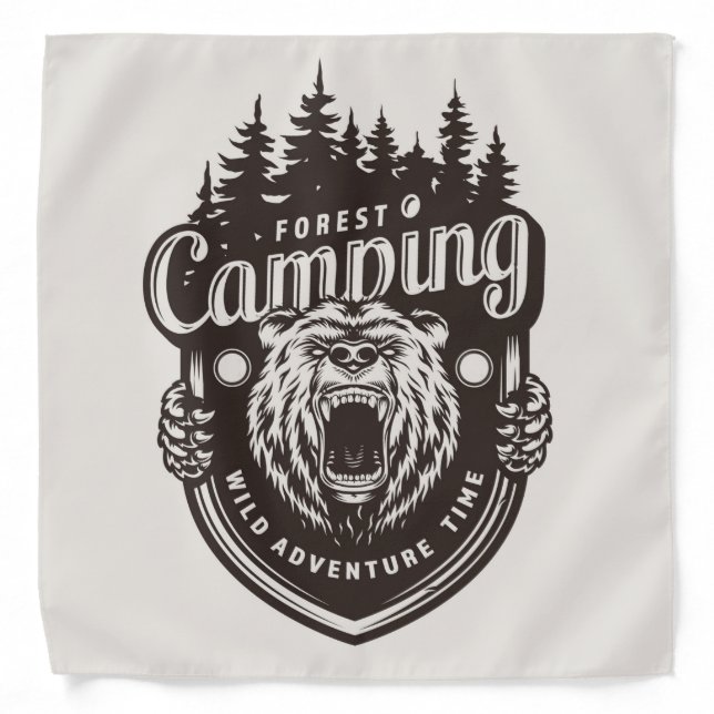 Camping Bear Bandana (Front)