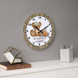 Camping Bear Camper Clock 3