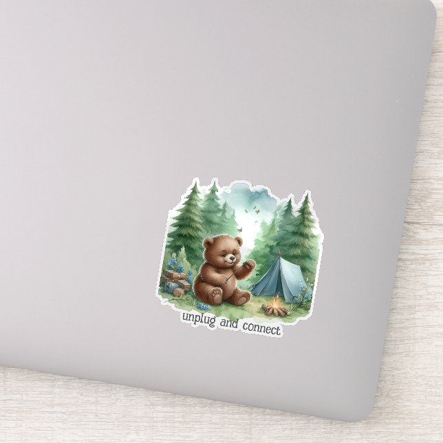 Camping Bear Sticker (Detail)