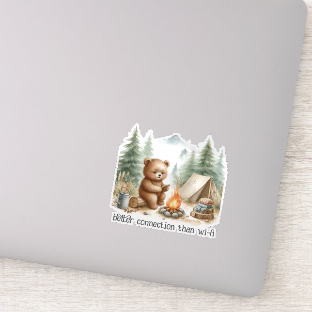 Camping Bear Sticker (Detail)