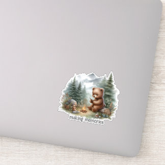 Camping Bear Sticker