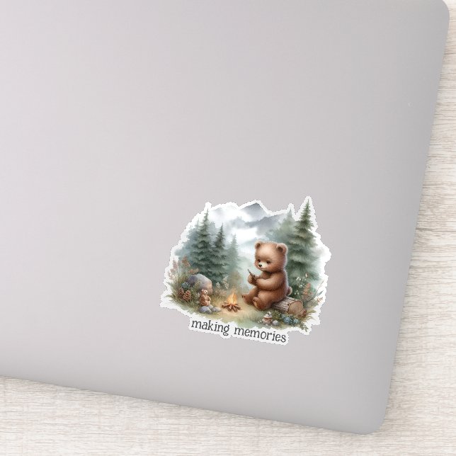 Camping Bear Sticker (Detail)