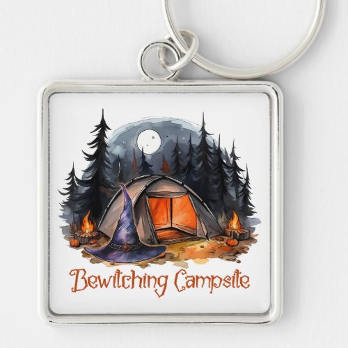 Camping Bewitching Campsite  Keychain