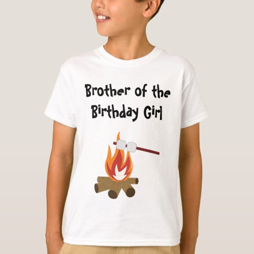 Camping Birthday Brother T_Shirt