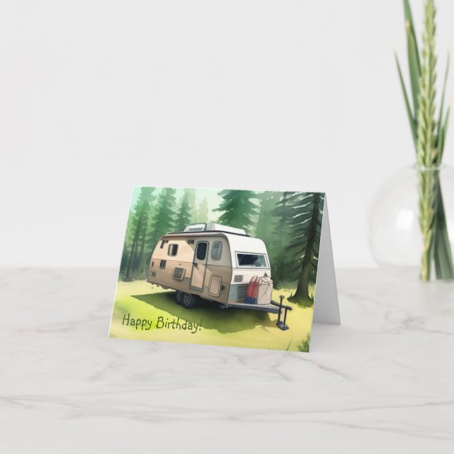 Camping Birthday Card (Front)